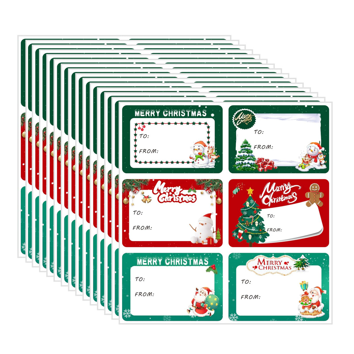 Christmas Gift Label Stickers — Pack of 90