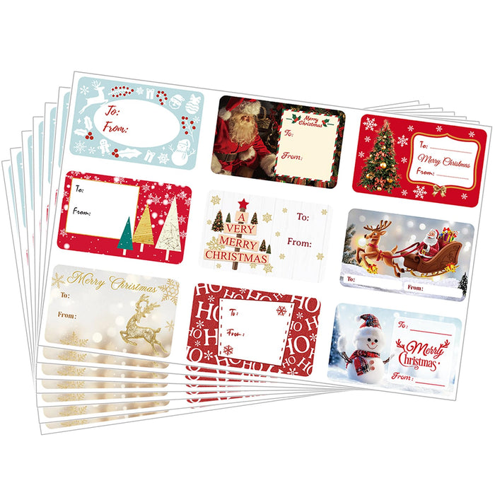 Christmas Gift Label Stickers — Pack of 135