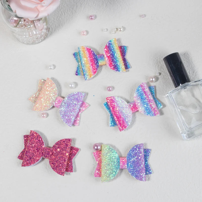 Sparkling Bow Hair Clips — Set of 5