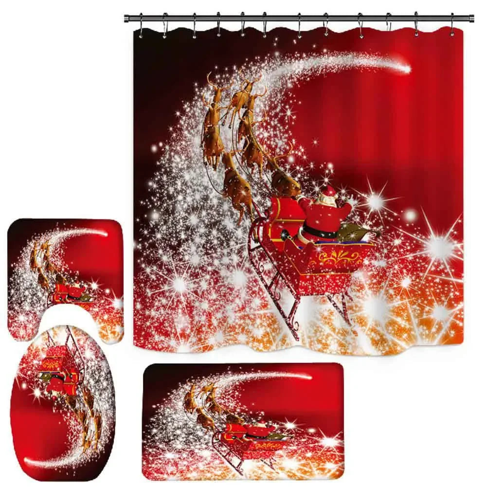 Christmas Bathroom Decor — 4-Piece Set