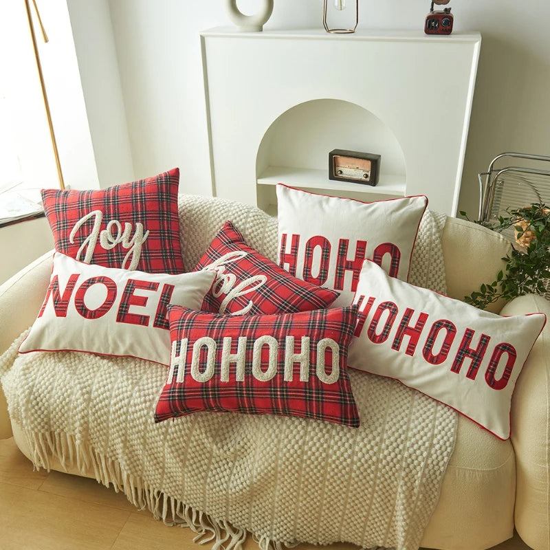 Christmas Plaid Pillow Cover