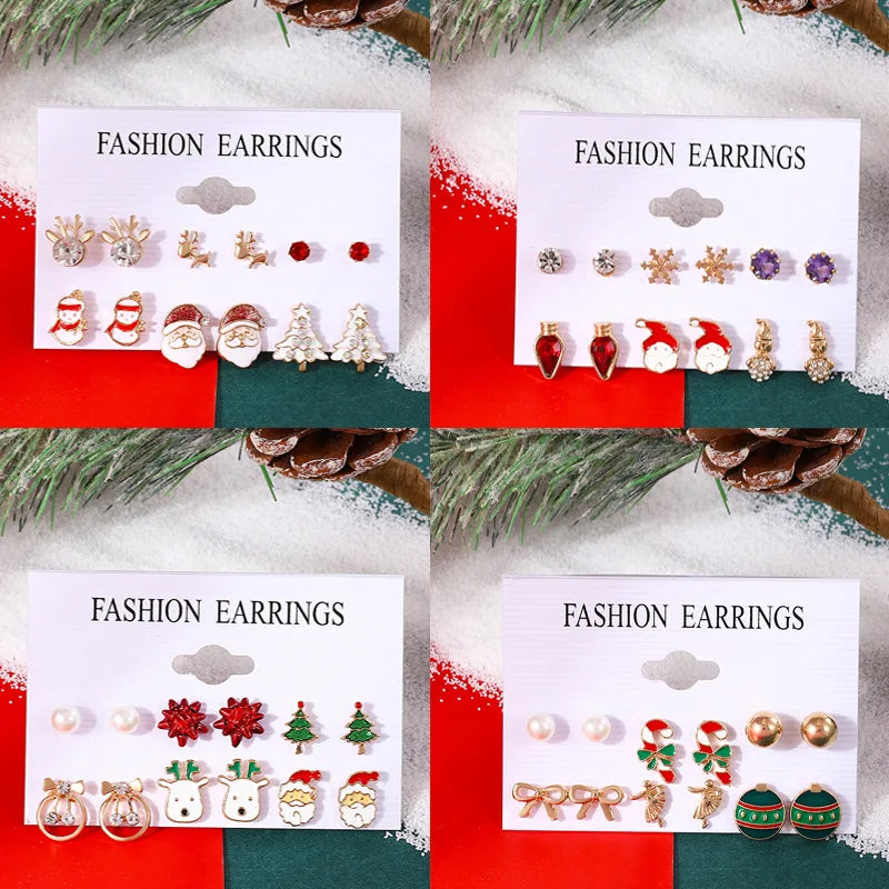 Christmas Earring Sets — Six Pairs