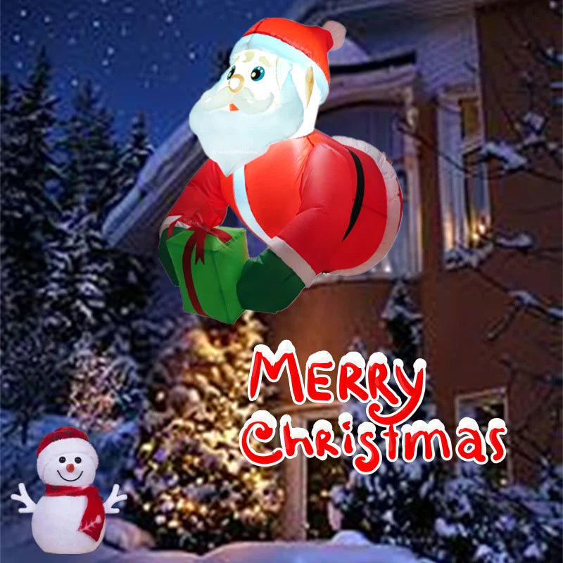 Lighted Climbing Santa Window Decoration — 90 cm