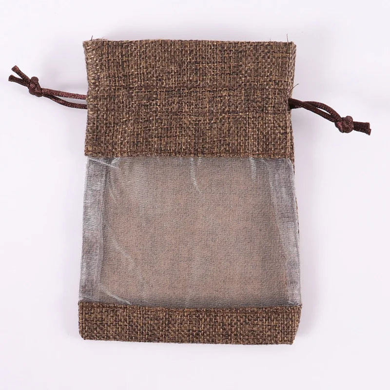 Windowed Drawstring Gift Bags