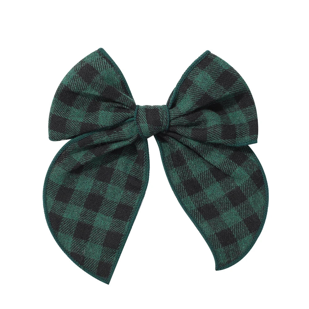 Tartan Bow Hair Accessories — Set of 32