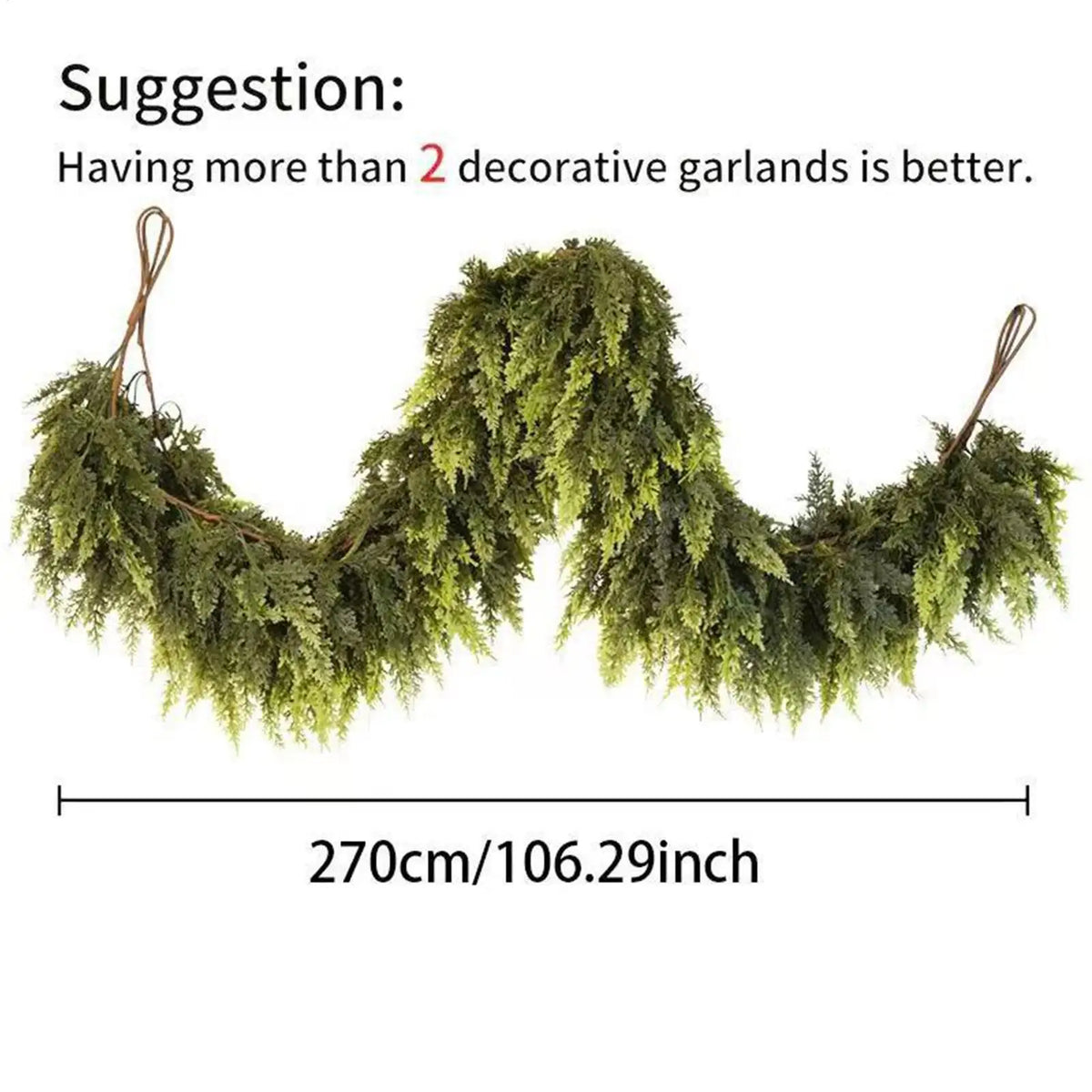 Classic Green Pine Christmas Garland