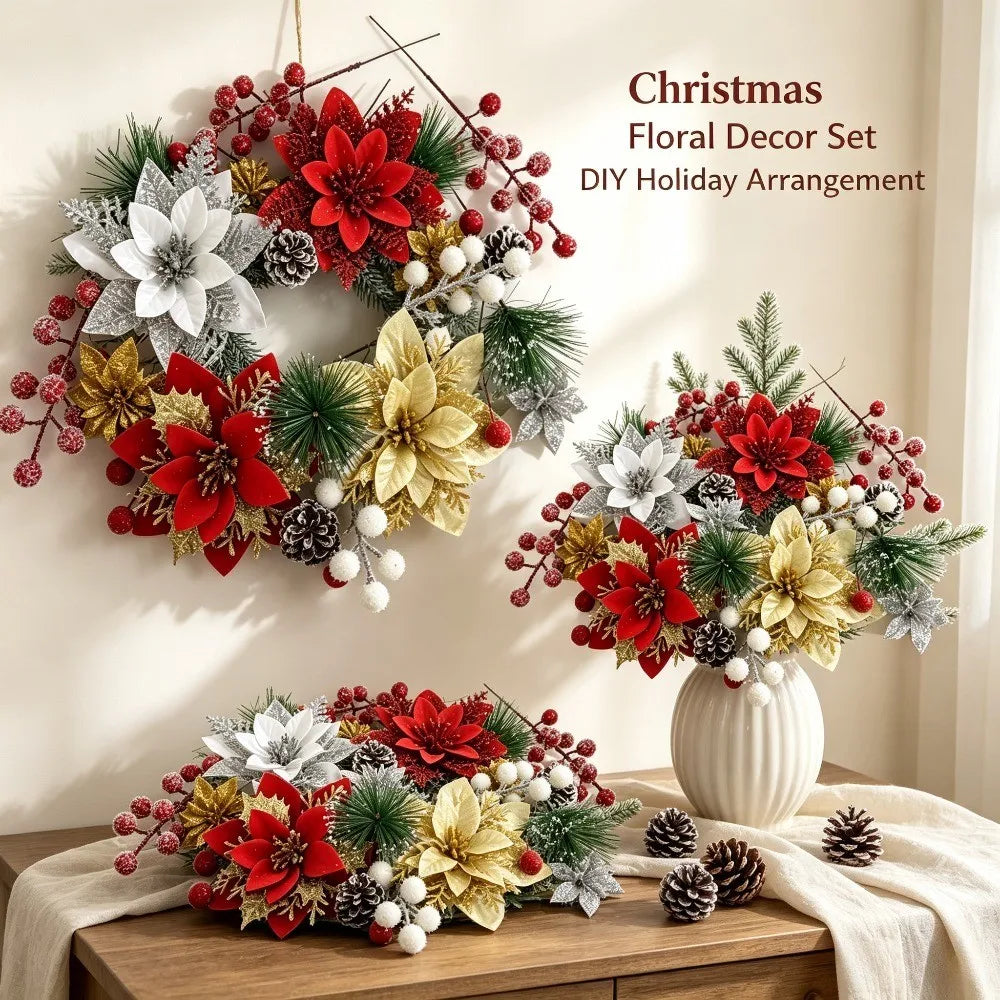 Christmas Floral Craft Pick Assortments