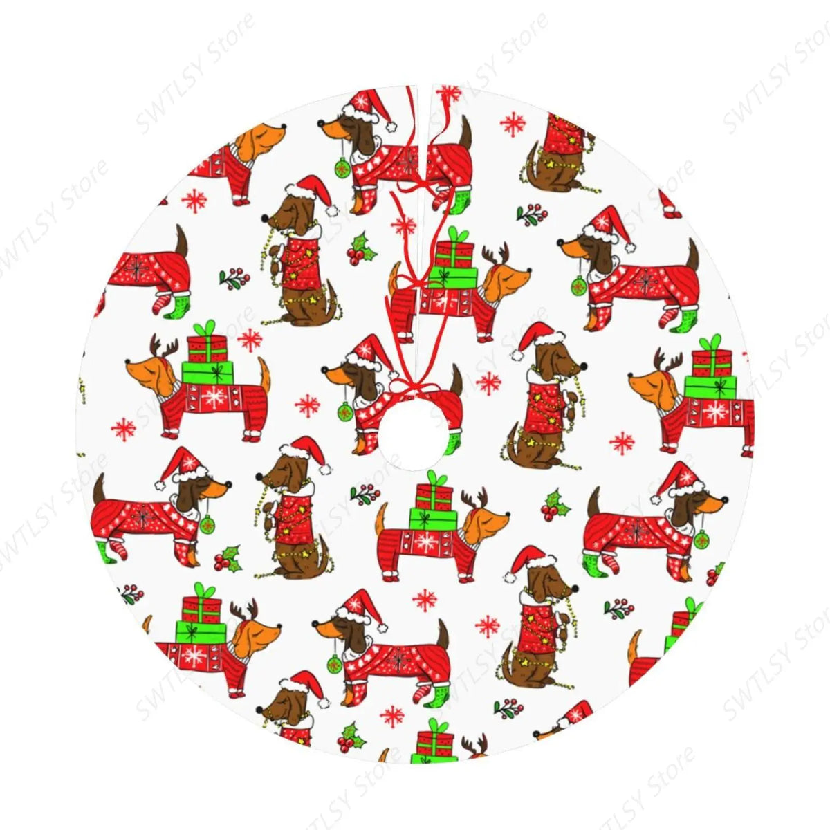 Christmas Dog Tree Skirt — 48 in