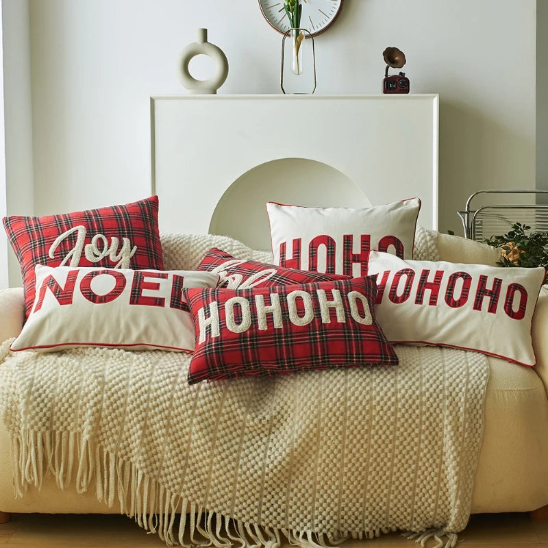 Christmas Plaid Pillow Cover
