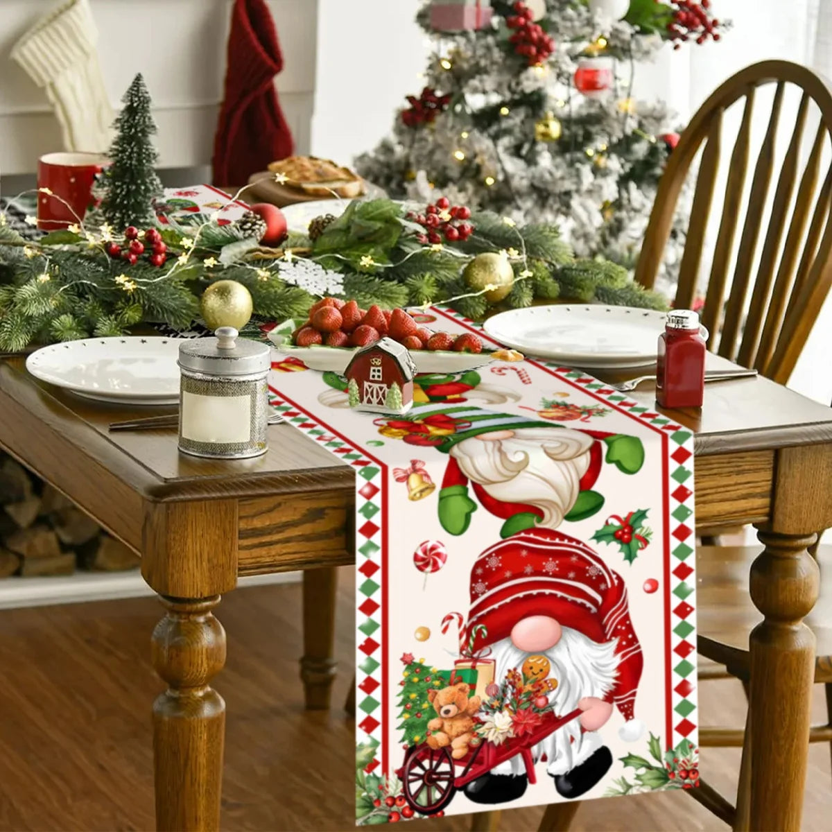 Christmas Gnome Table Runner