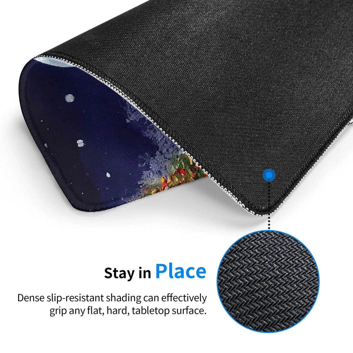 Moonlit Christmas Village Mouse Pad