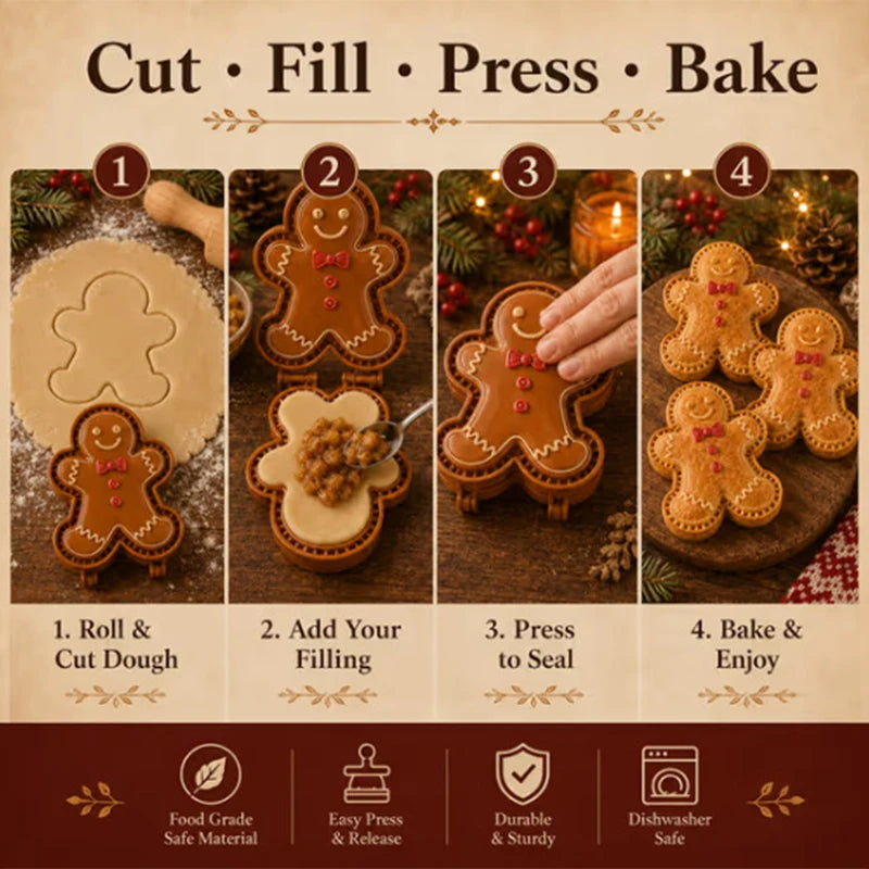 Christmas Mini Pie Press Molds