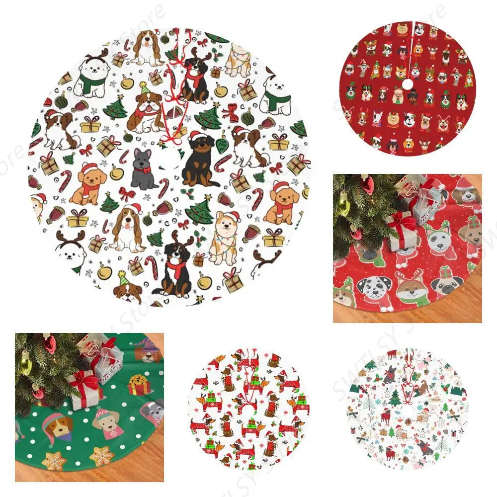 Christmas Dog Tree Skirt — 48 in