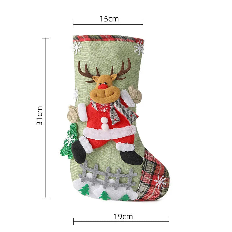Drawstring Christmas Stocking Gift Bag