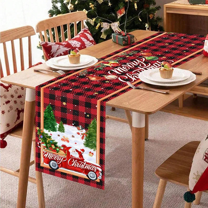 Merry Christmas Patterned Table Runner