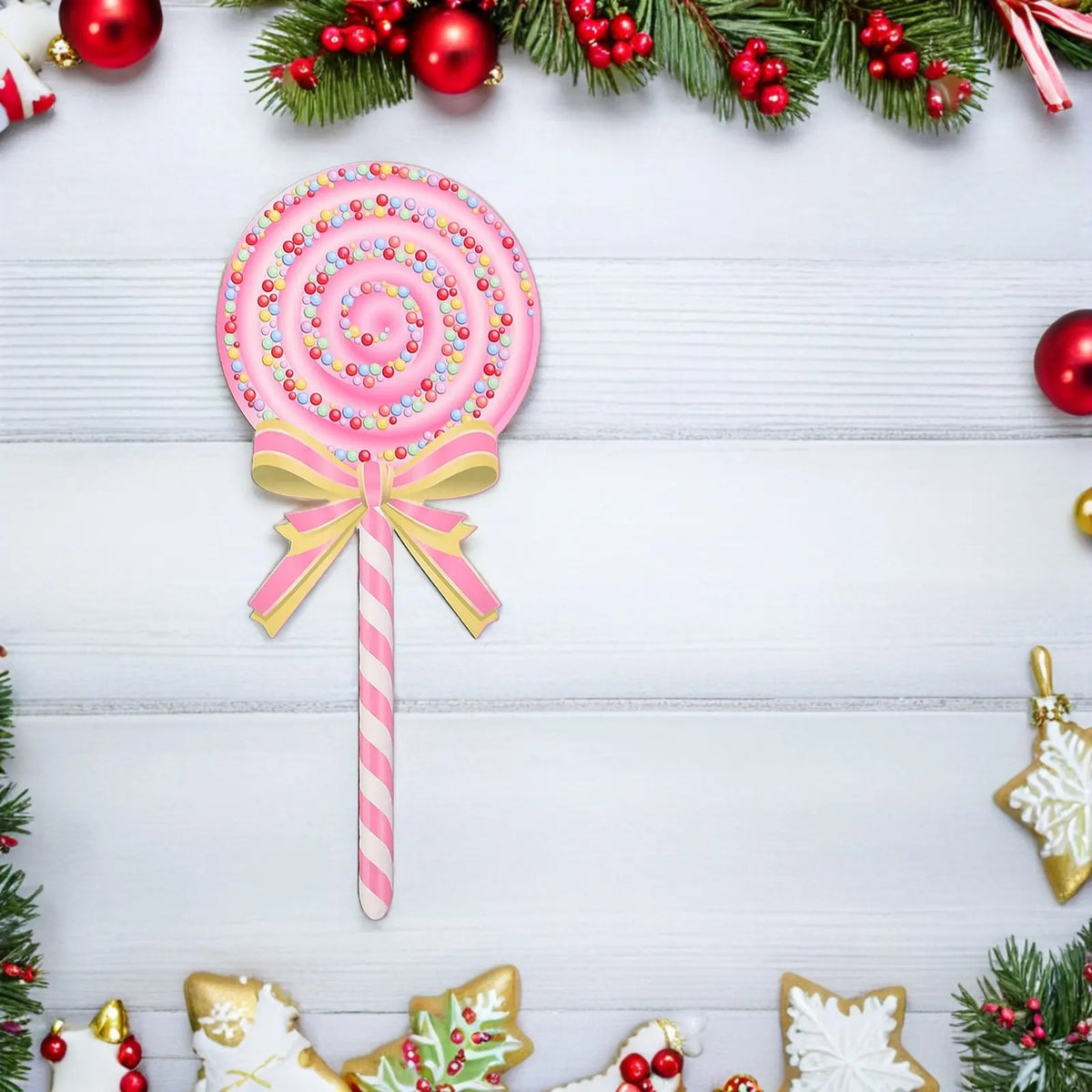 Christmas Lollipop Yard Signs — Set of 8