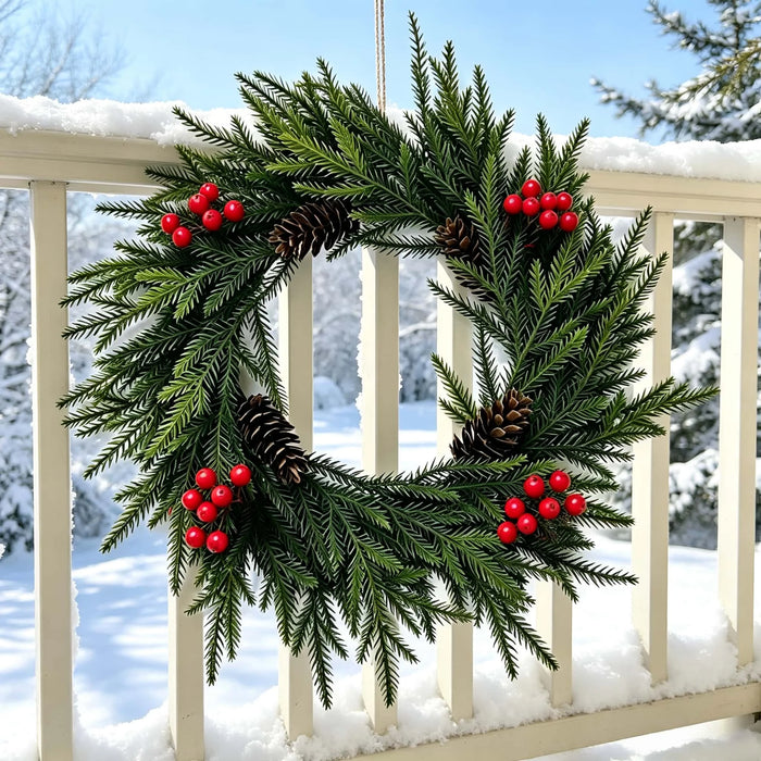 Pinecone & Berry Christmas Wreath — 40 cm