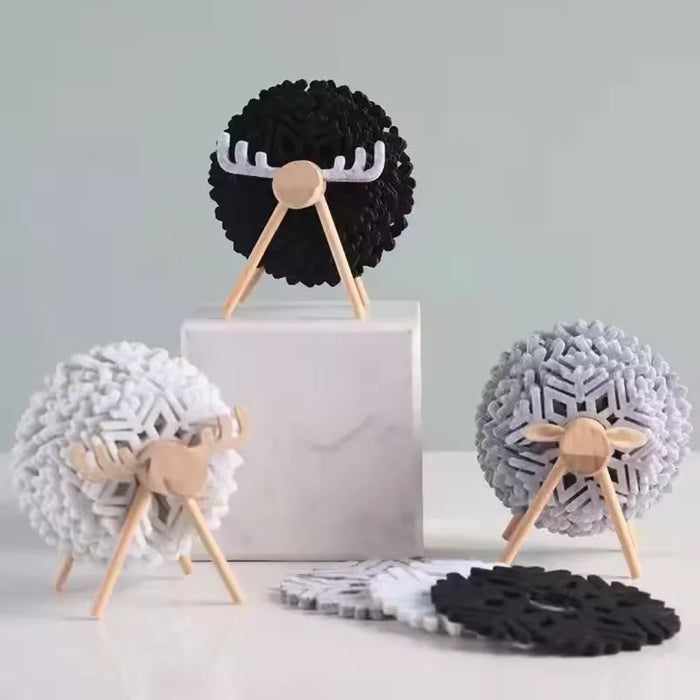 Reindeer-Shaped Christmas Drink Coasters