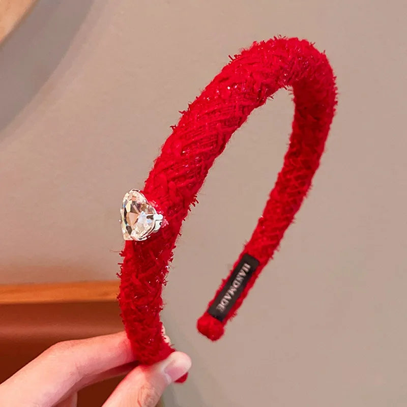 Wine-Red Holiday Headbands