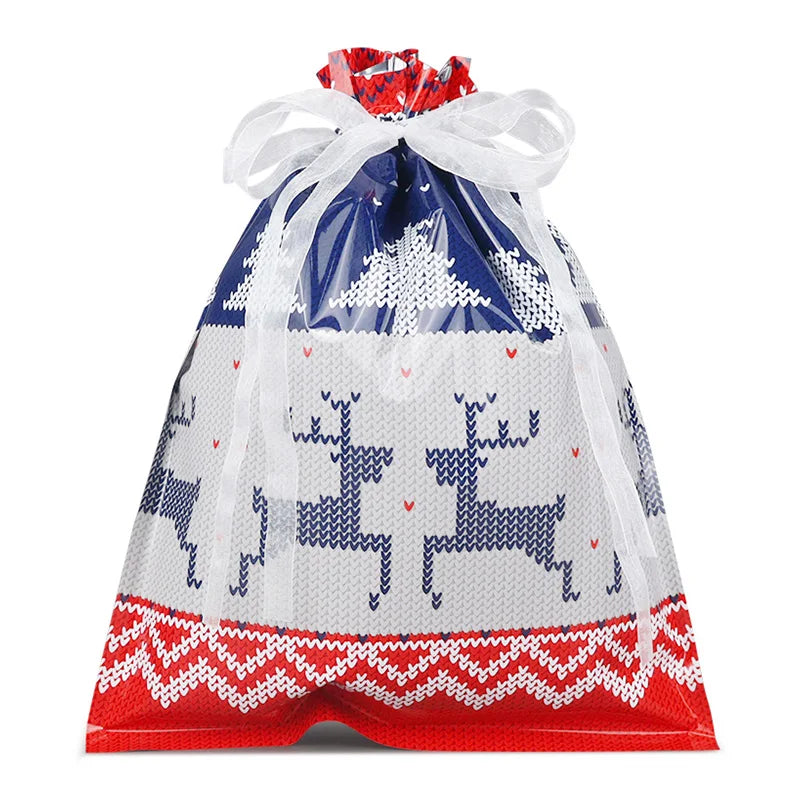 Christmas Drawstring Gift Bags — Pack of 20