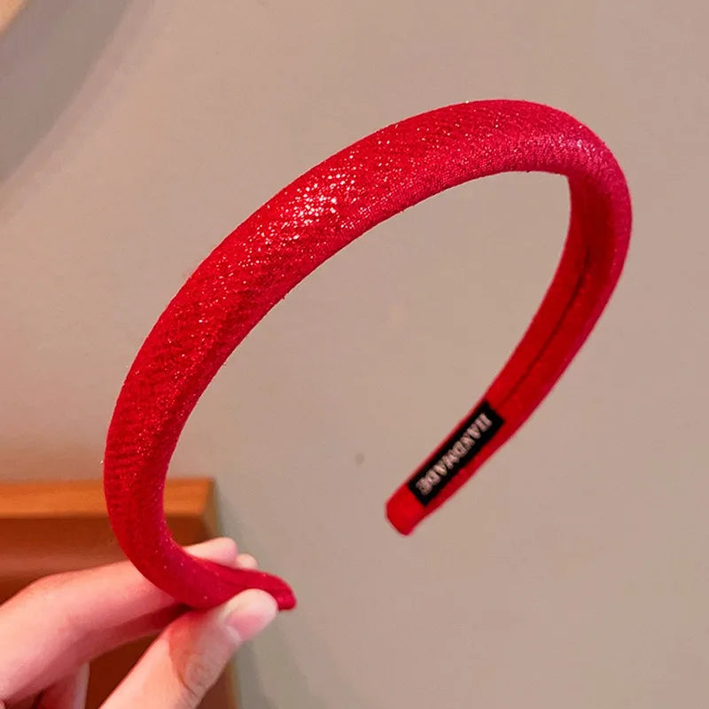 Wine-Red Holiday Headbands