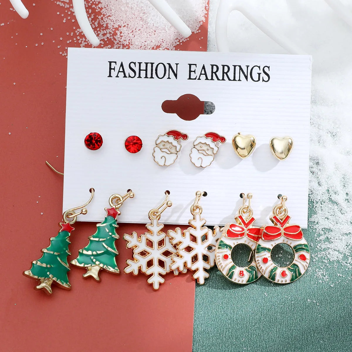 Christmas Earring Sets — Six Pairs