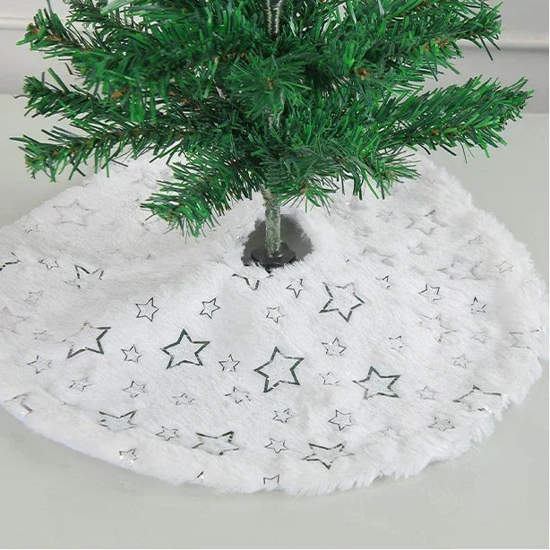 Mini Faux-Fur Sequin Tree Skirt — 15 in