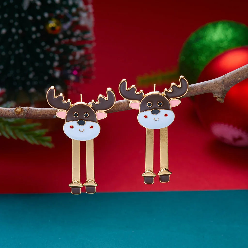 Christmas Bow & Tassel Drop Earrings