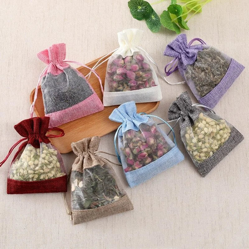 Windowed Drawstring Gift Bags
