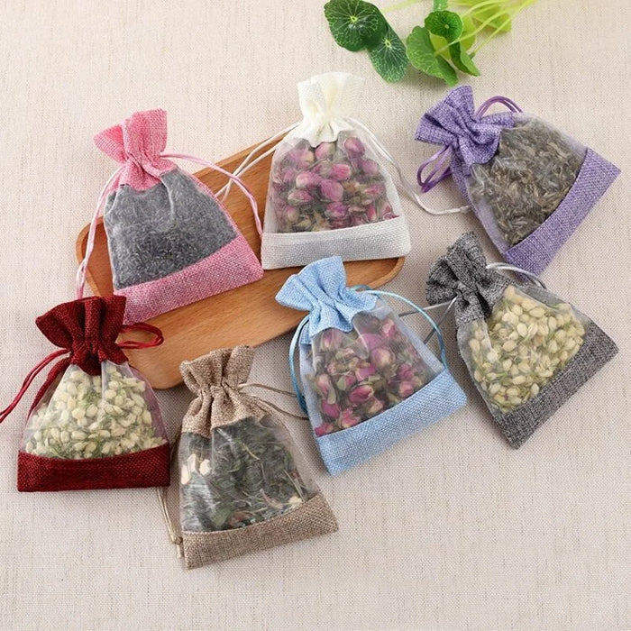 Windowed Drawstring Gift Bags
