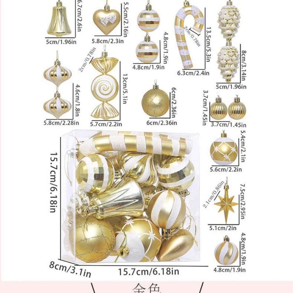 Candy-Shaped Christmas Ornaments — Set of 16