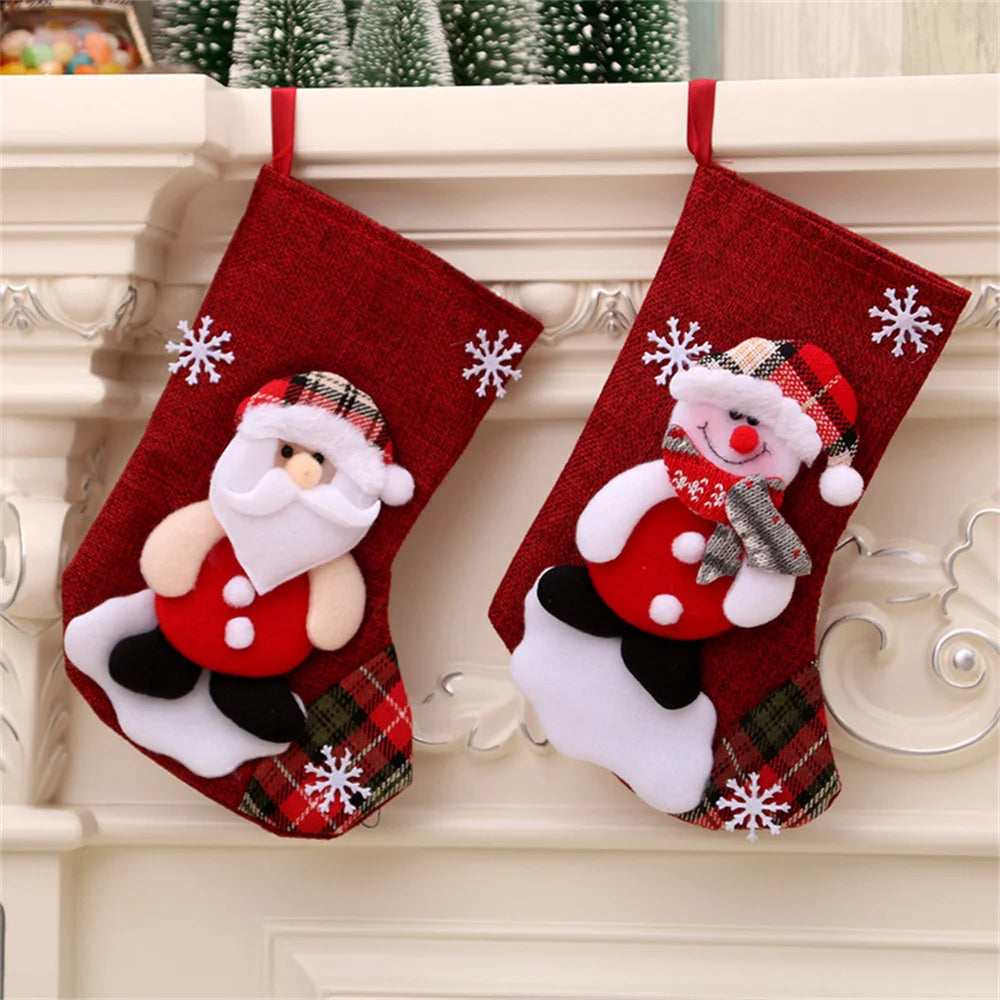 Small Christmas Character Stocking Gift Bags