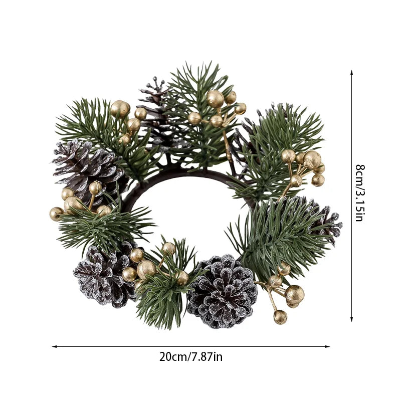 Pine and Berry Candle Ring