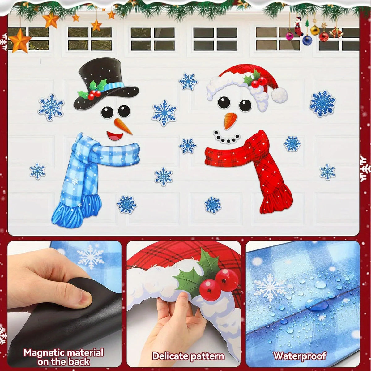 Snowman Christmas Magnet Set