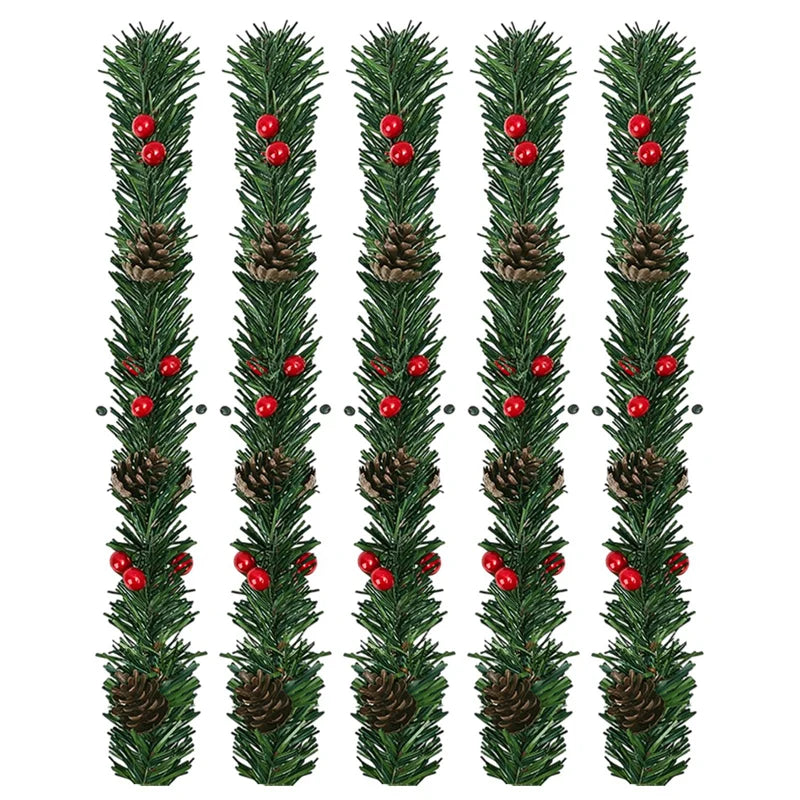 Pinecone & Red Berry Christmas Garland