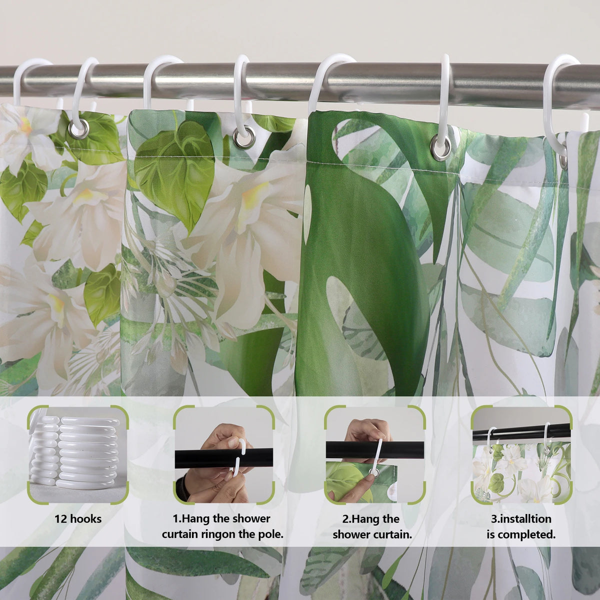 Snowman and Reindeer Christmas Shower Curtains
