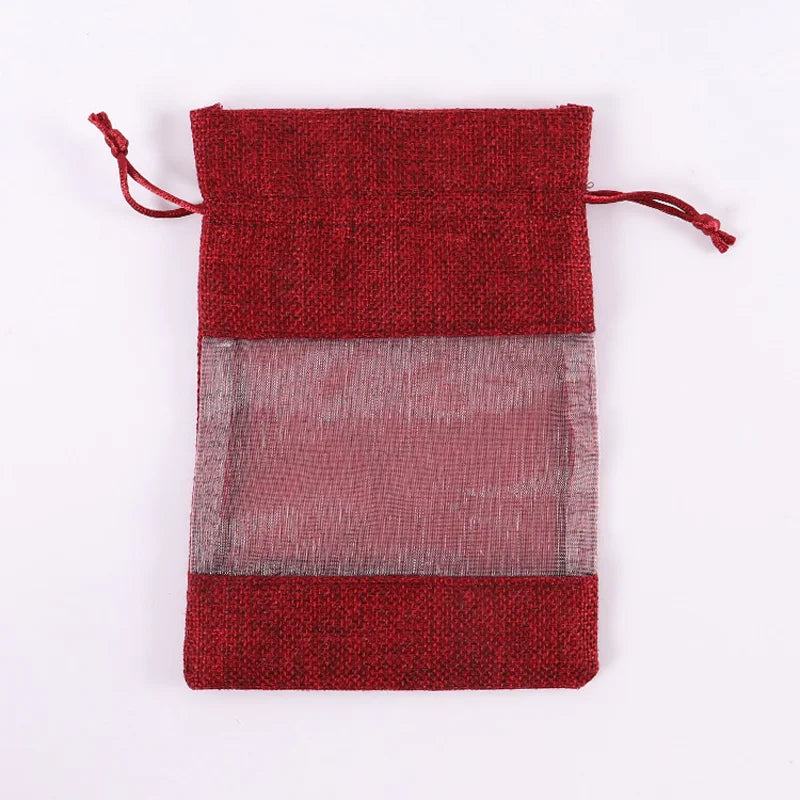 Windowed Drawstring Gift Bags