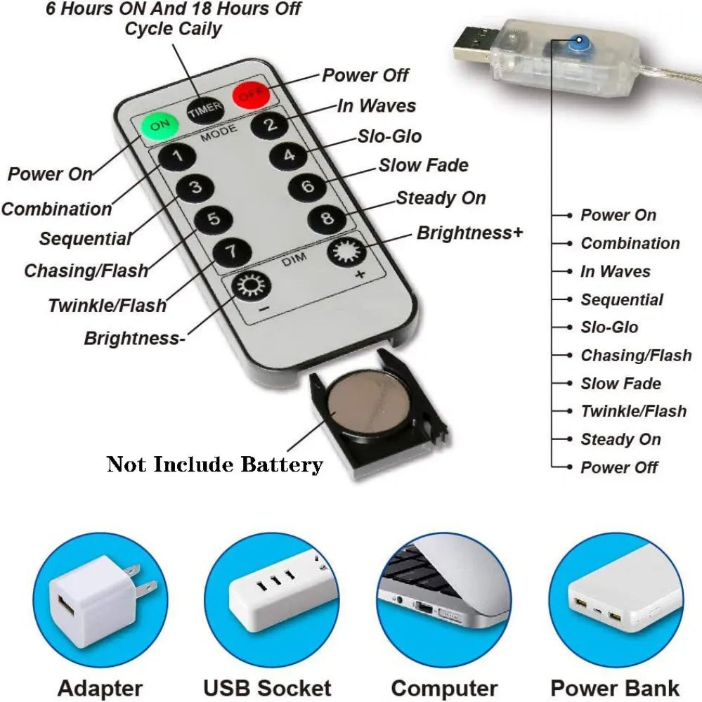 USB Fairy Curtain Lights