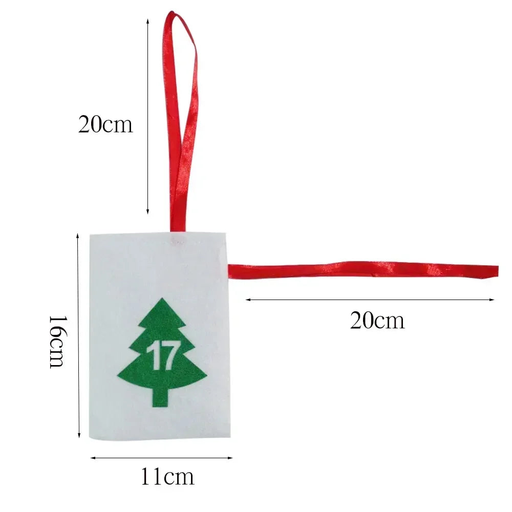 Christmas Felt Drawstring Gift Bag Sets
