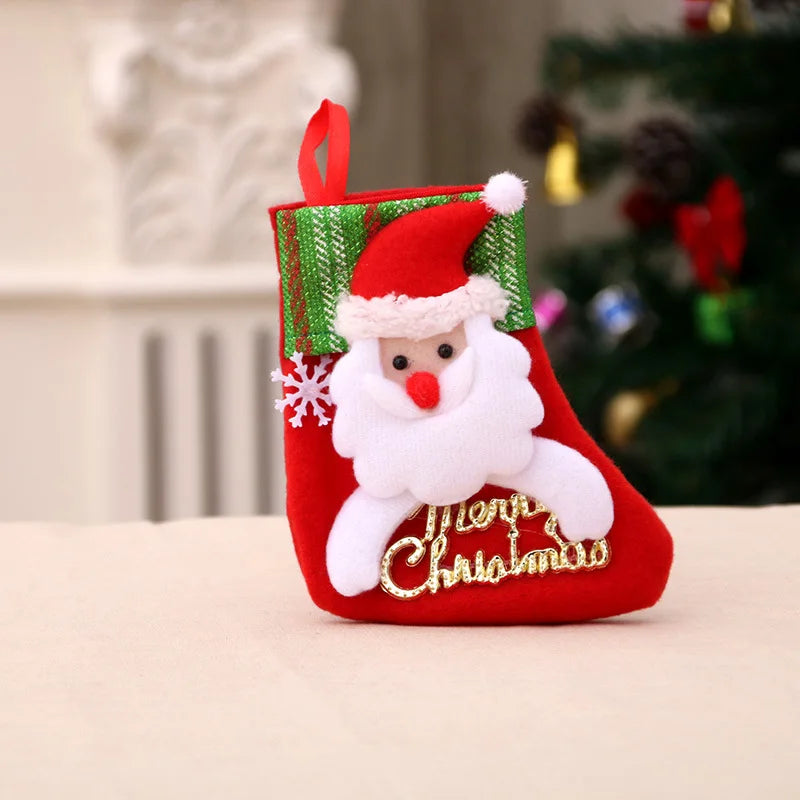 Mini 3D Christmas Stockings — Set of 6