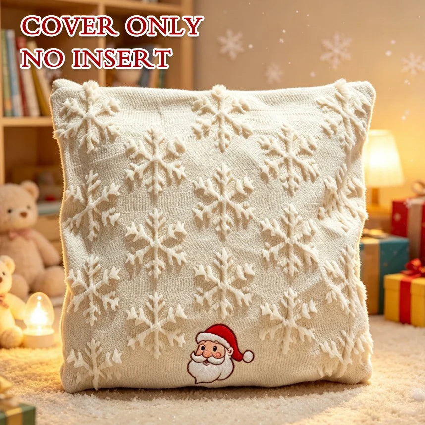 Winter Reindeer Plush Pillow Cover