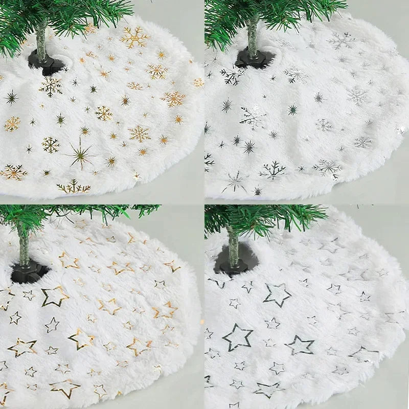 Mini Faux-Fur Sequin Tree Skirt — 15 in