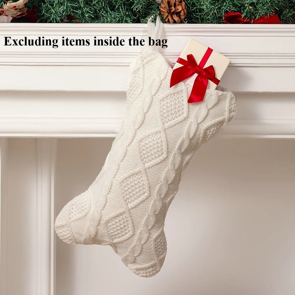 Knitted Bone Christmas Stocking for Dogs