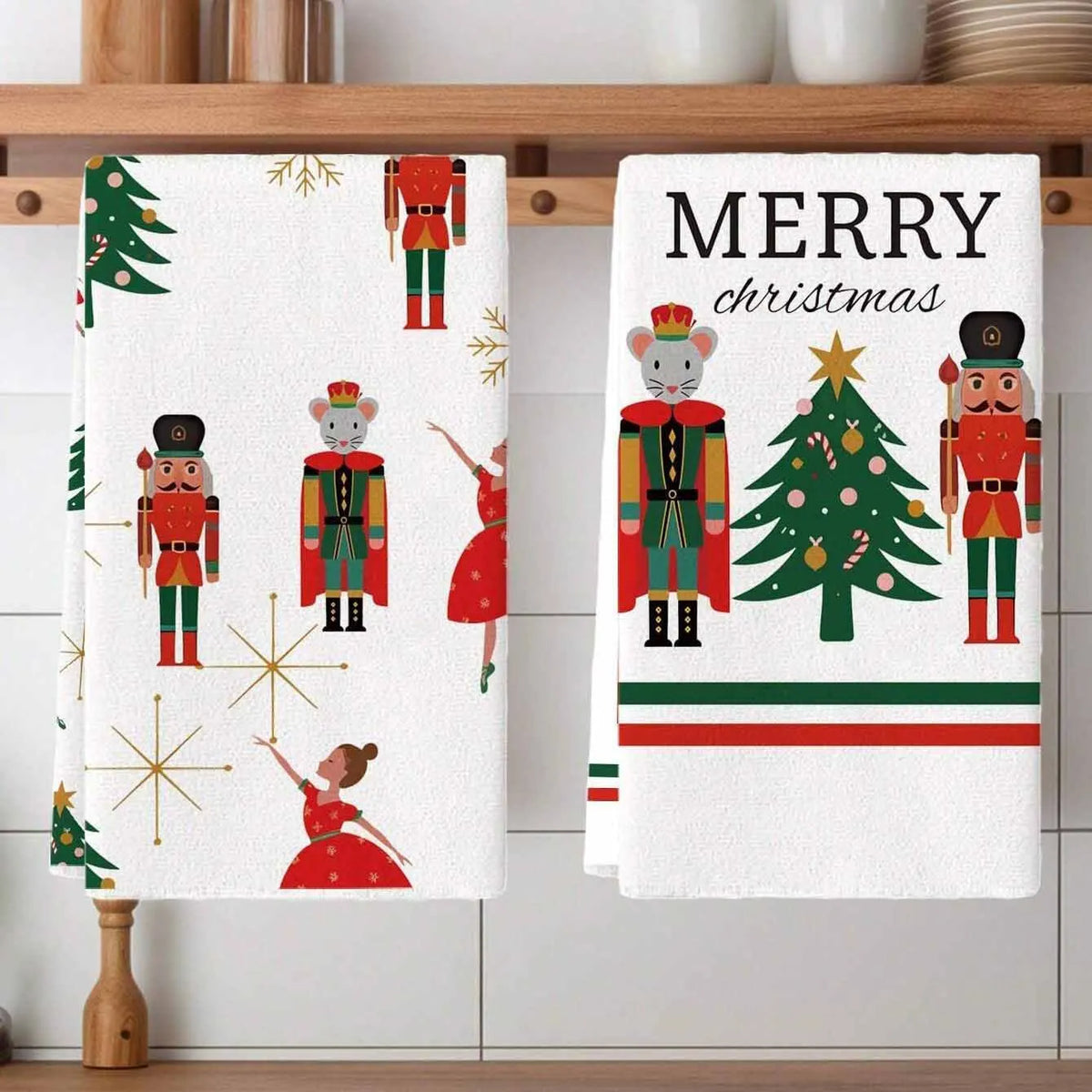 Nutcracker Kitchen Towels — Set of 2