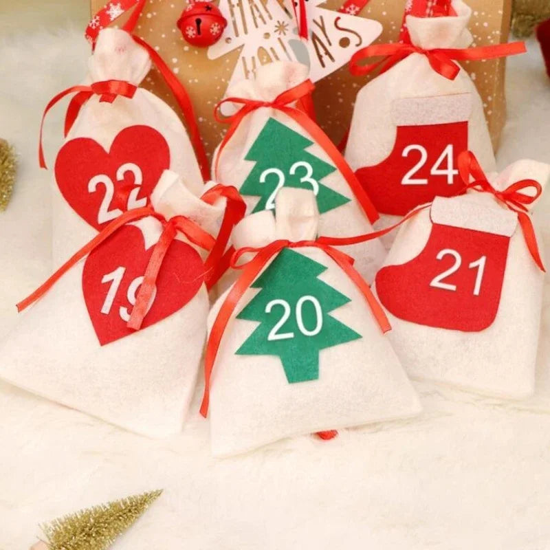 Felt Advent Countdown Gift Bag Sets