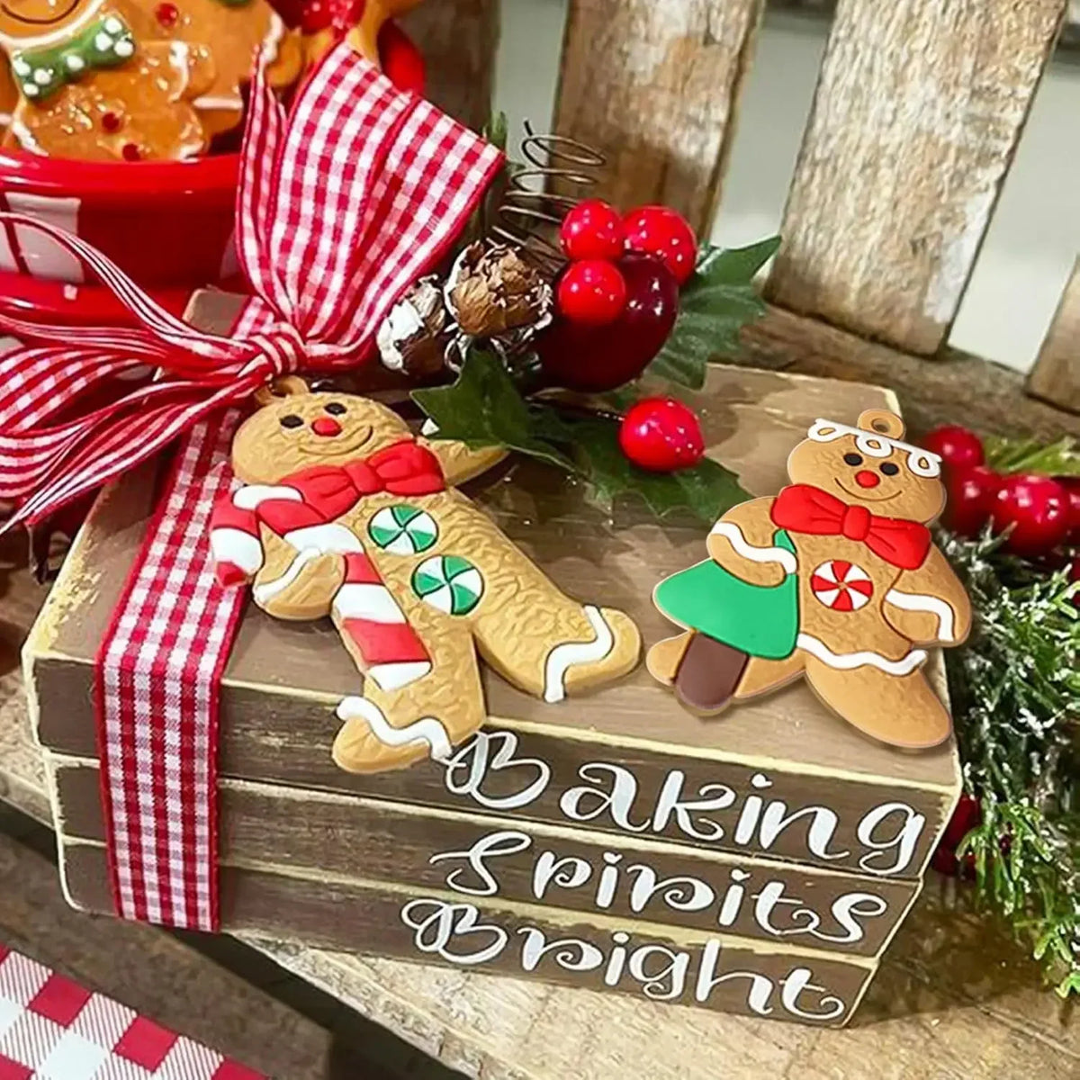 Gingerbread Character & House Tree Ornaments