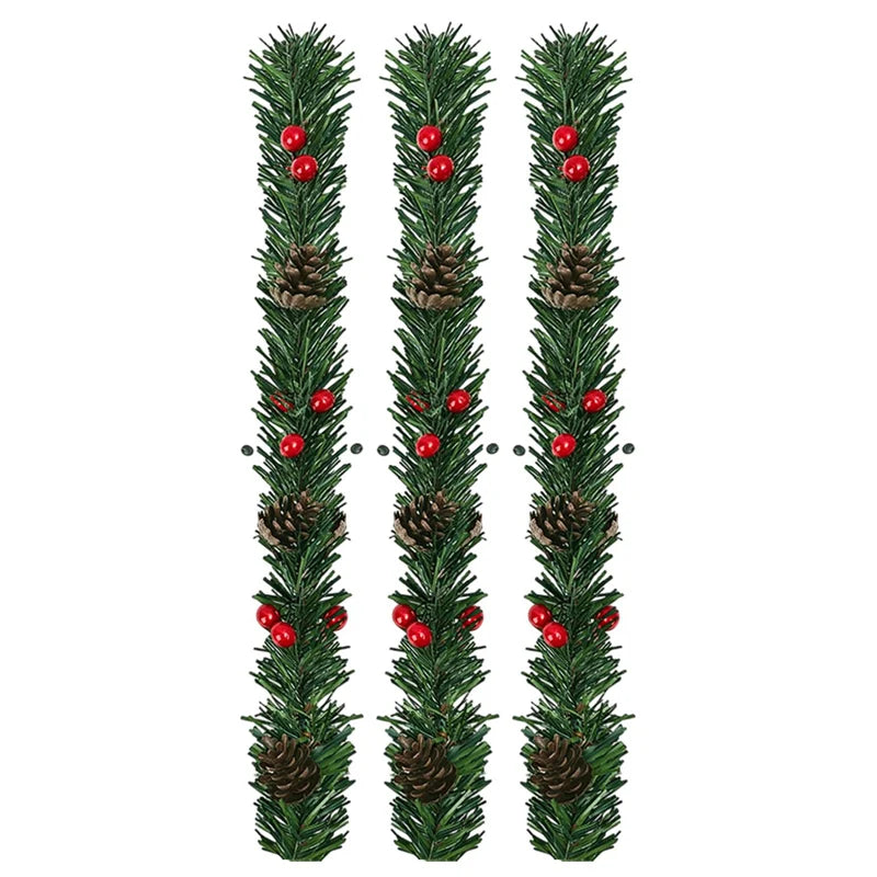 Pinecone & Red Berry Christmas Garland