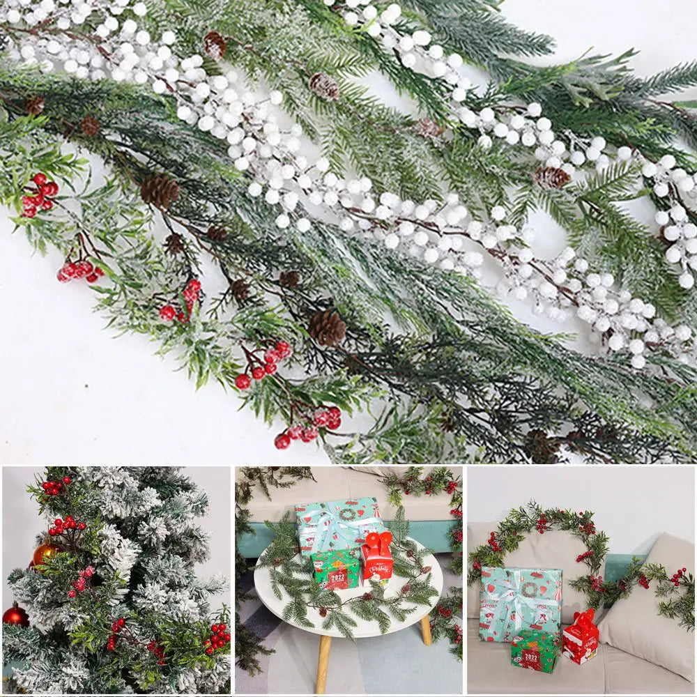 Berry and Pinecone Christmas Garland