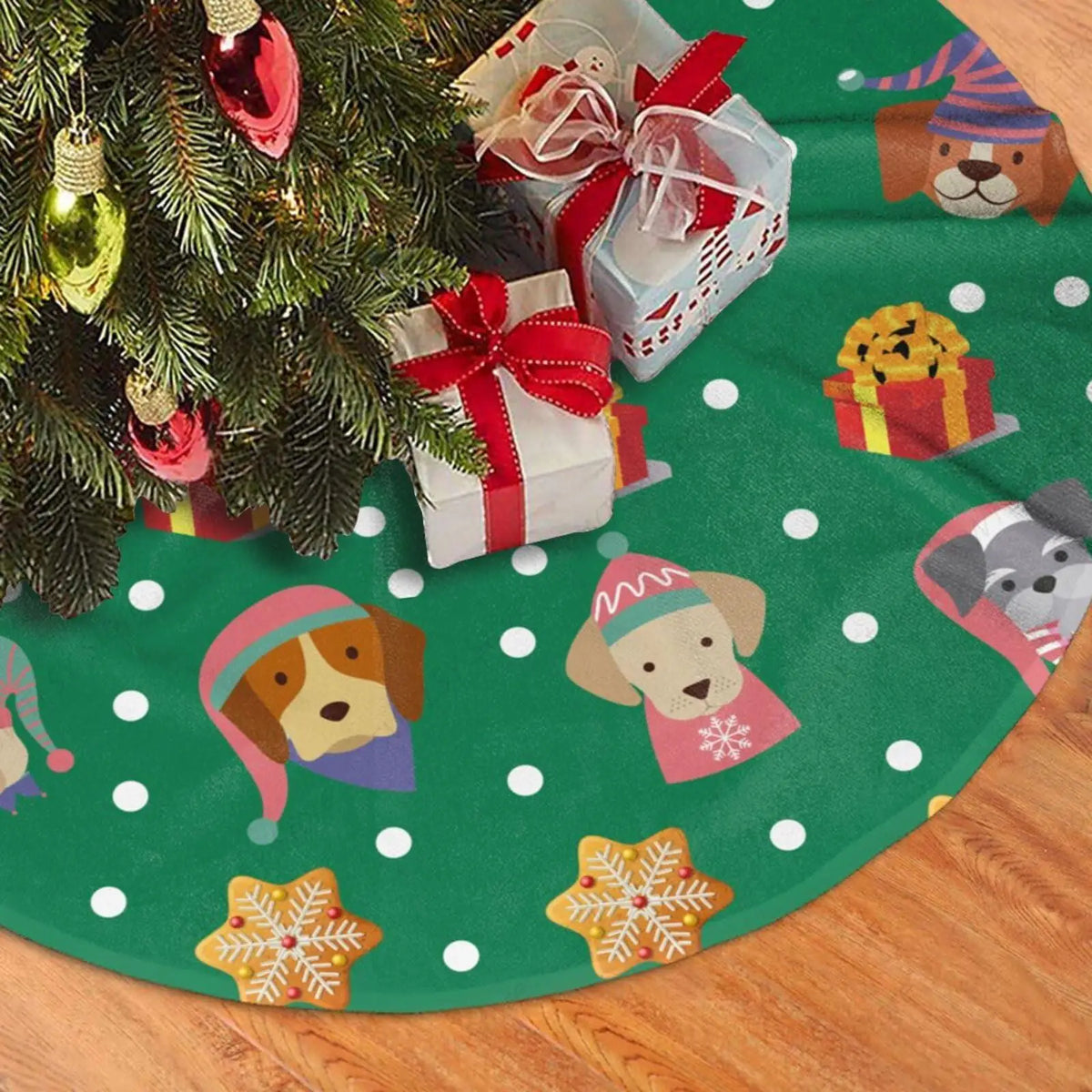Christmas Dog Tree Skirt — 48 in