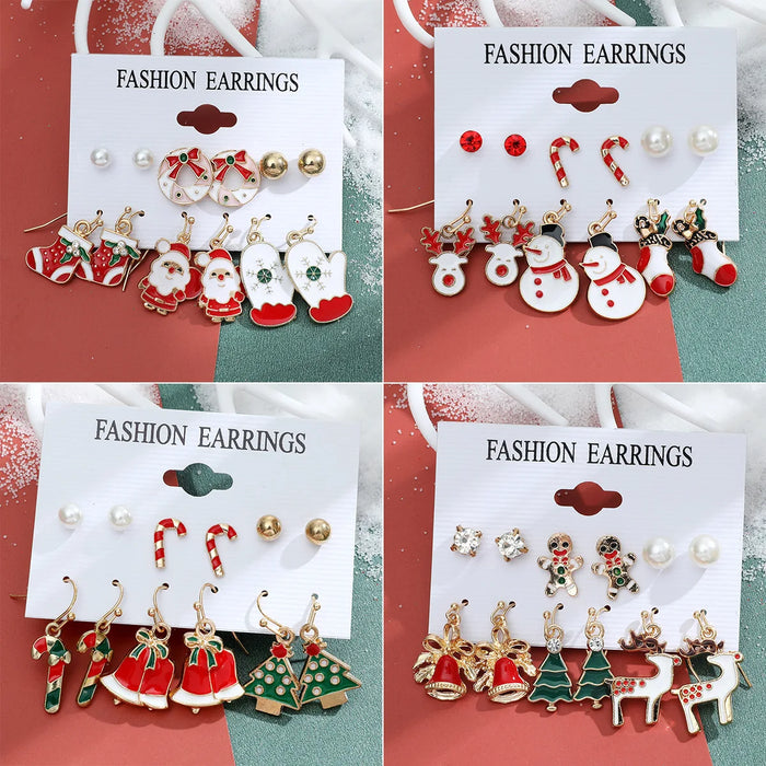 Christmas Earring Sets — Six Pairs